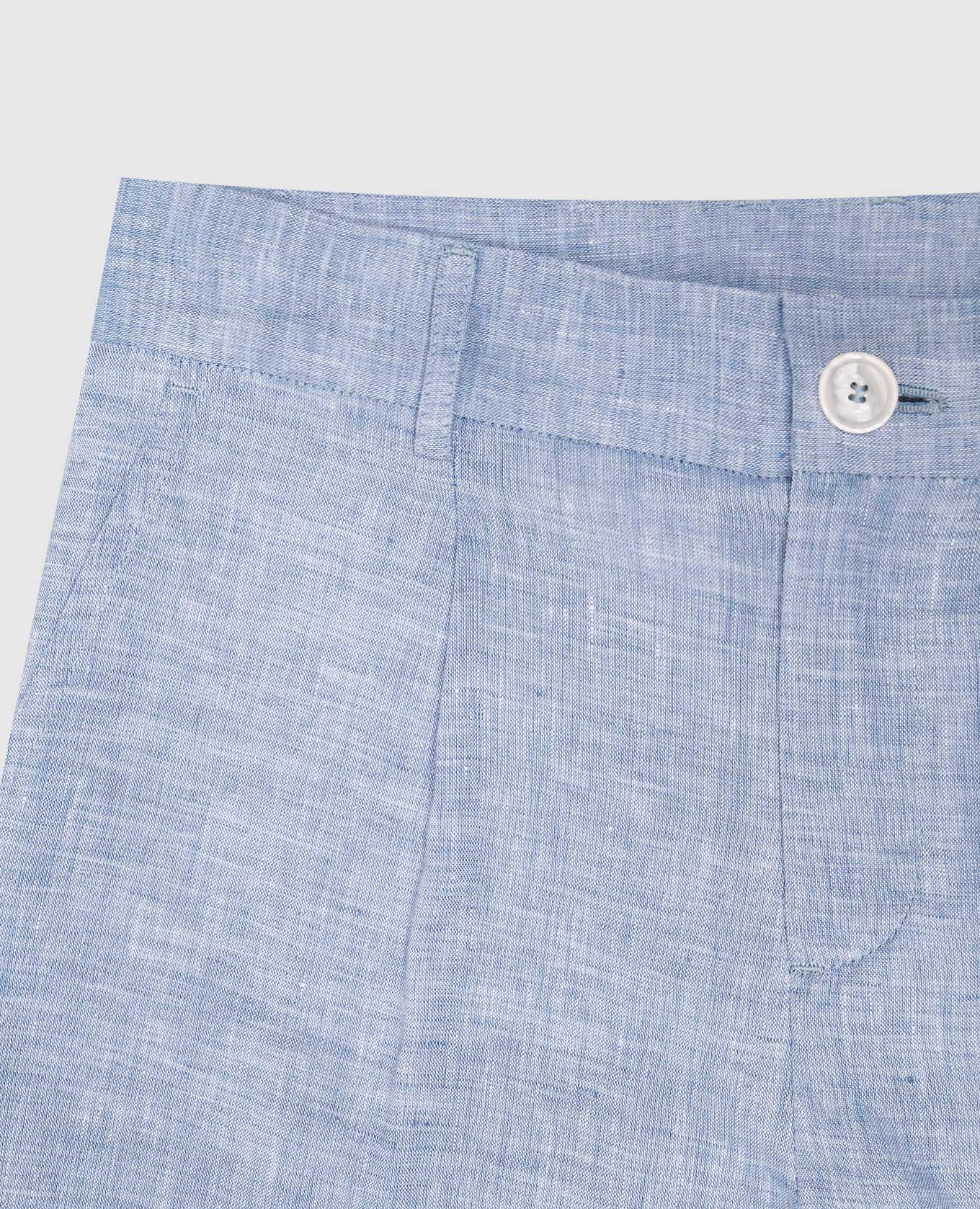 

Children's blue linen shorts with logo Dolce&Gabbana, Light blue