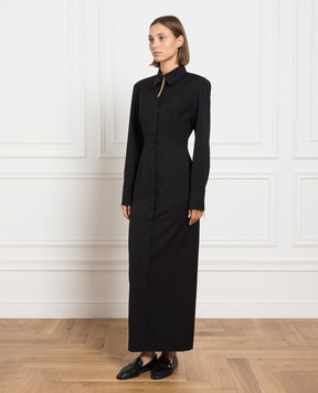 Materiel Black shirt dress with chains MPF23N1865DRBK
