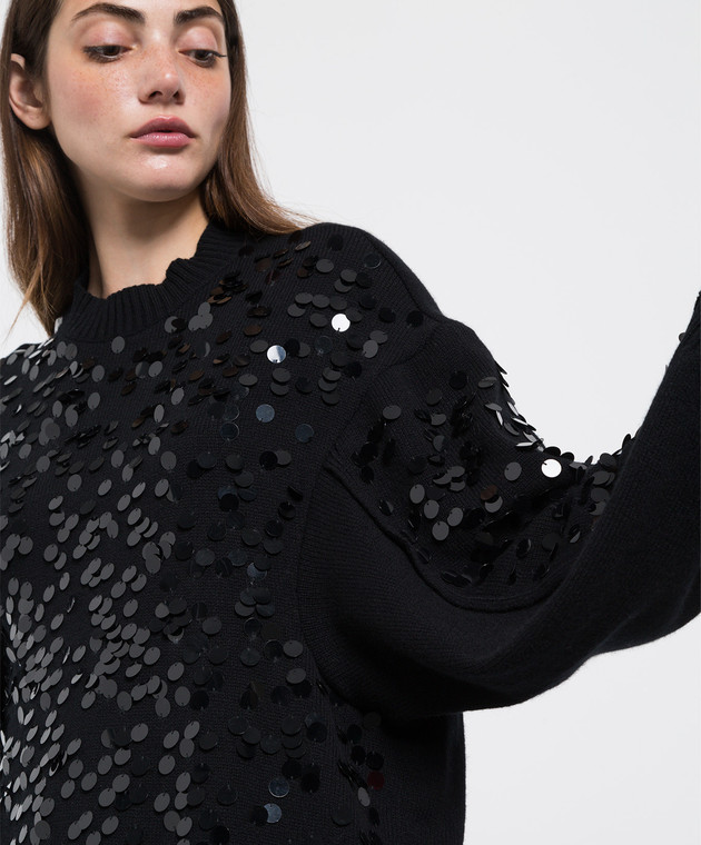 Philosophy di Lorenzo Serafini - Black wool sweater dress with sequins  A04885702 - shop with Ireland delivery at Symbol