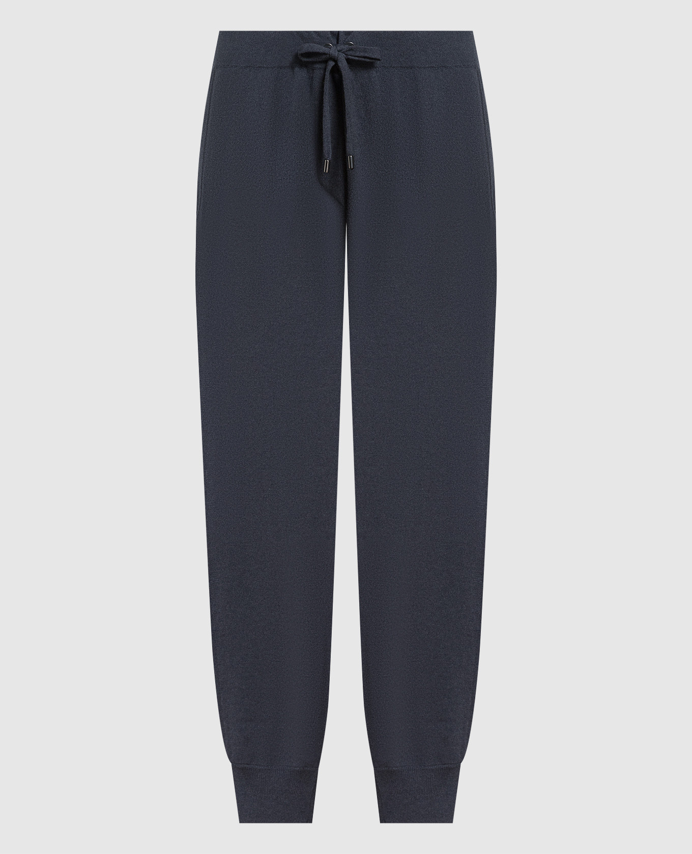 Blue cashmere joggers with monil chain brunello cucinelli