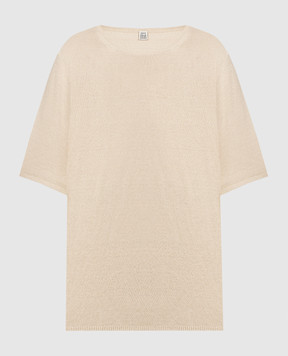 Toteme Beige silk T-shirt 223585315