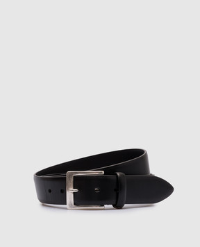 MooRER Black leather belt BERTHASH