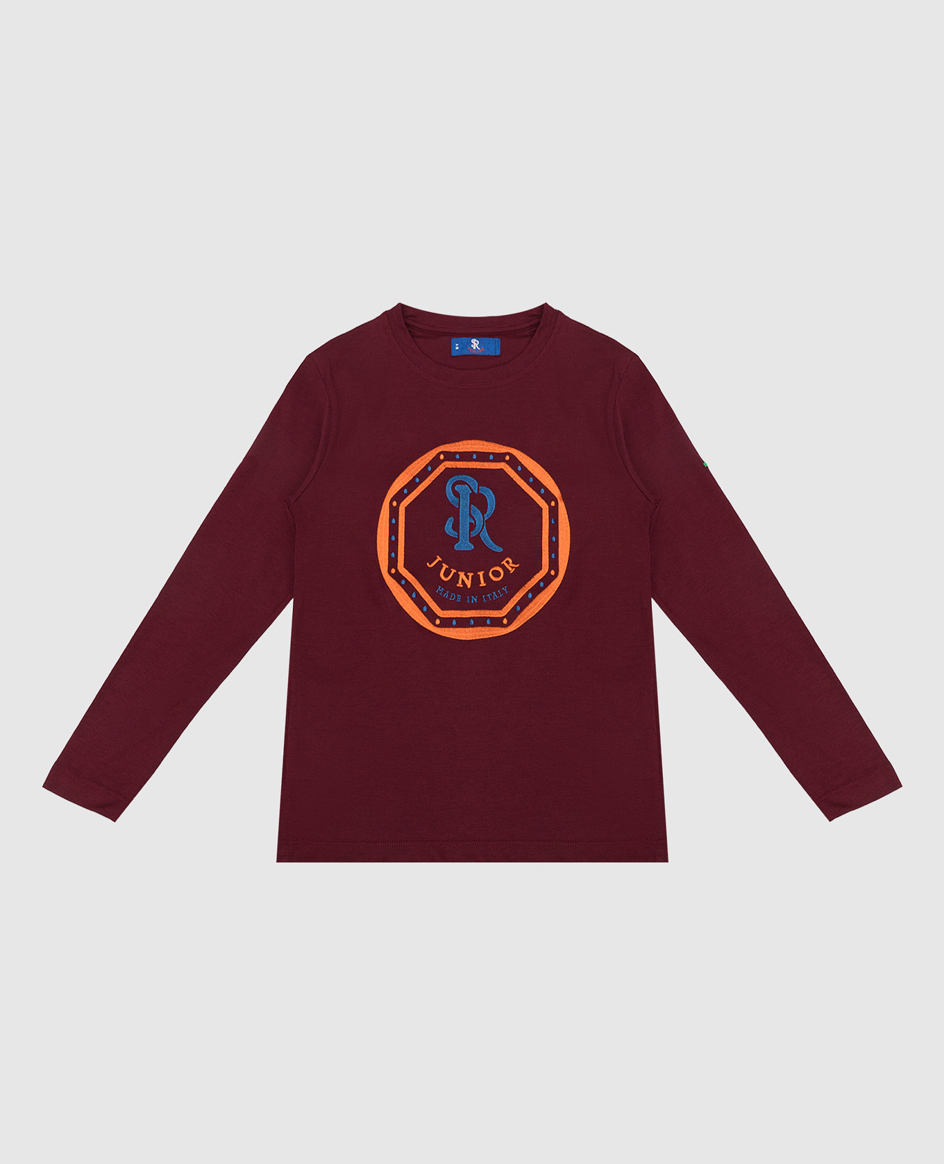 

Children's burgundy longsleeve with logo embroidery Stefano Ricci, Бордовый