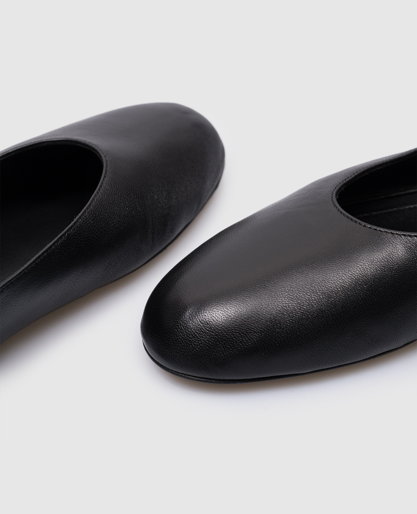 Ballerina black leather ballet shoes CO 5