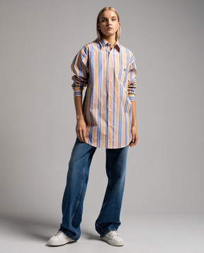 Etro GE01 striped shirt with Pegaso logo embroidery WRIA001899TR547