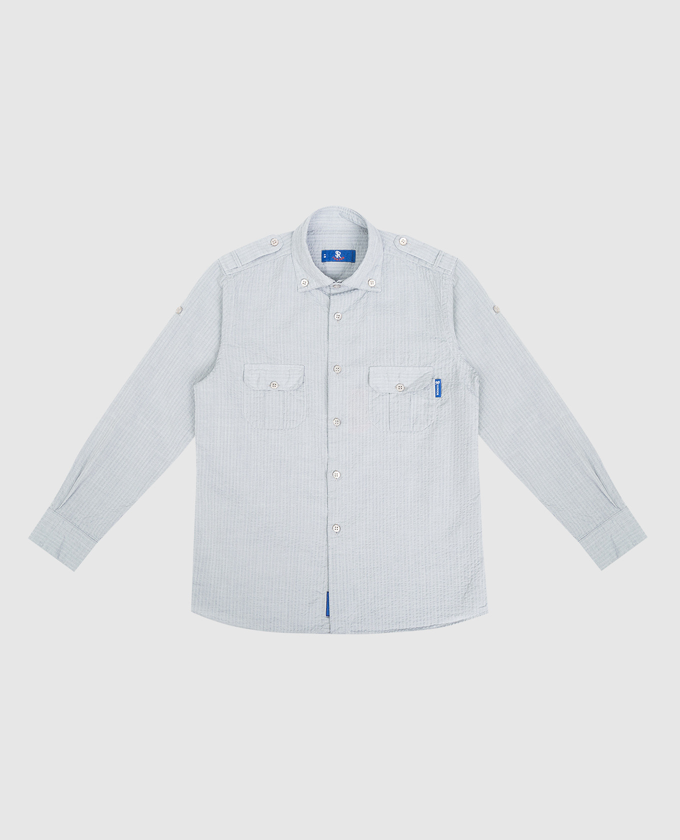 Children's gray reaper-effect shirt stefano ricci