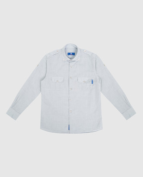 Stefano Ricci Children's gray reaper-effect shirt YC002742L1669