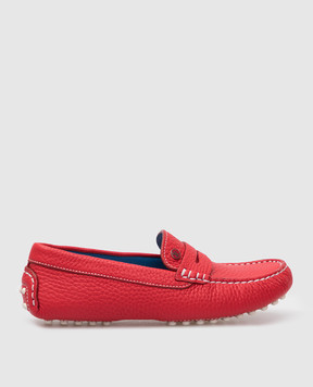 Stefano Ricci Children's red leather moccasins YRU02C829SK