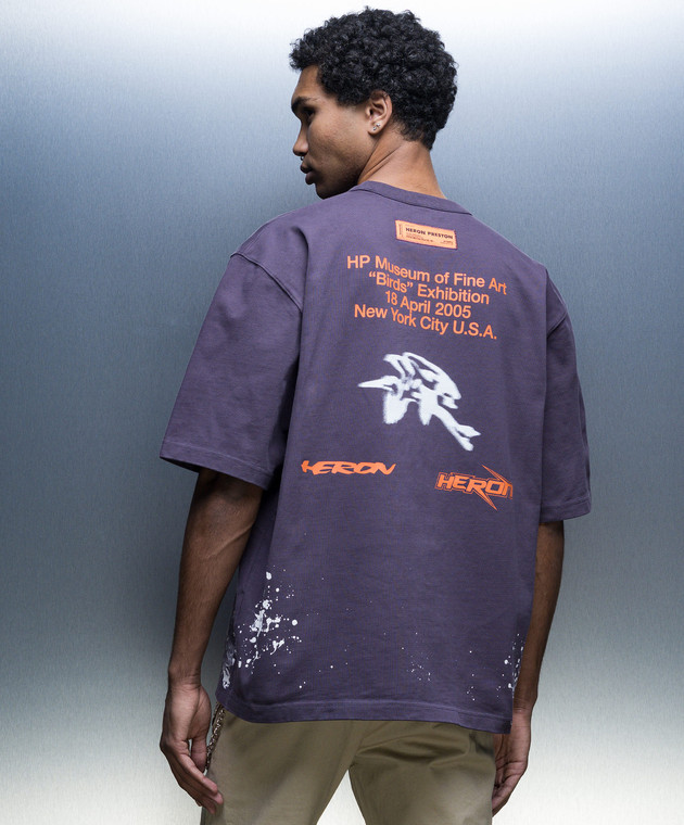 heron preston purple shirt