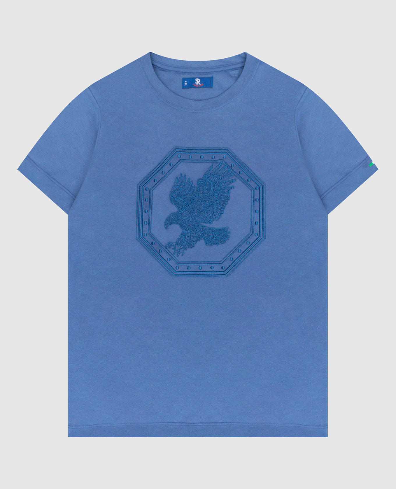 

Children's blue t-shirt with eagle embroidery Stefano Ricci, Синий