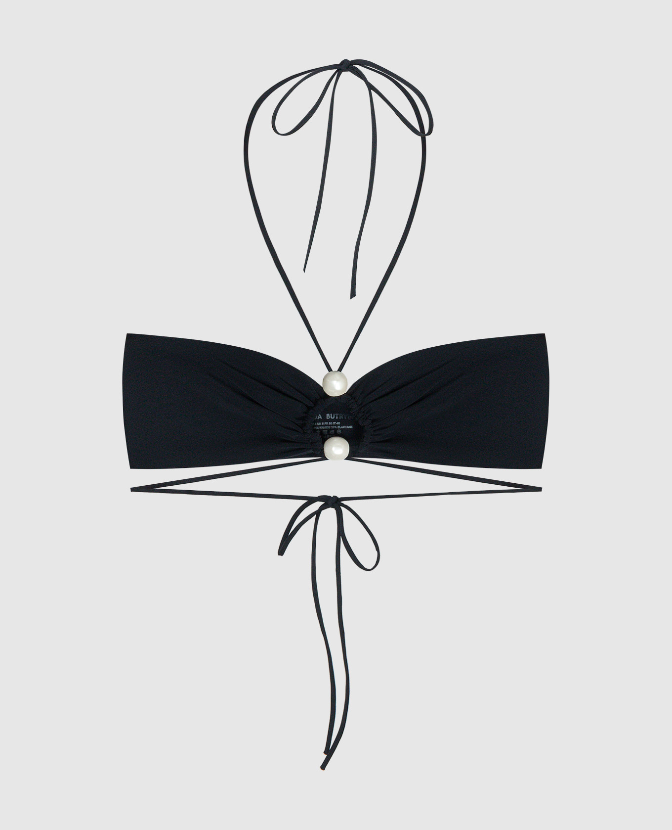 Black bodice from a swimsuit with beads magda butrym