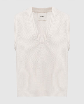 LISA YANG Raine white cashmere vest 2023216