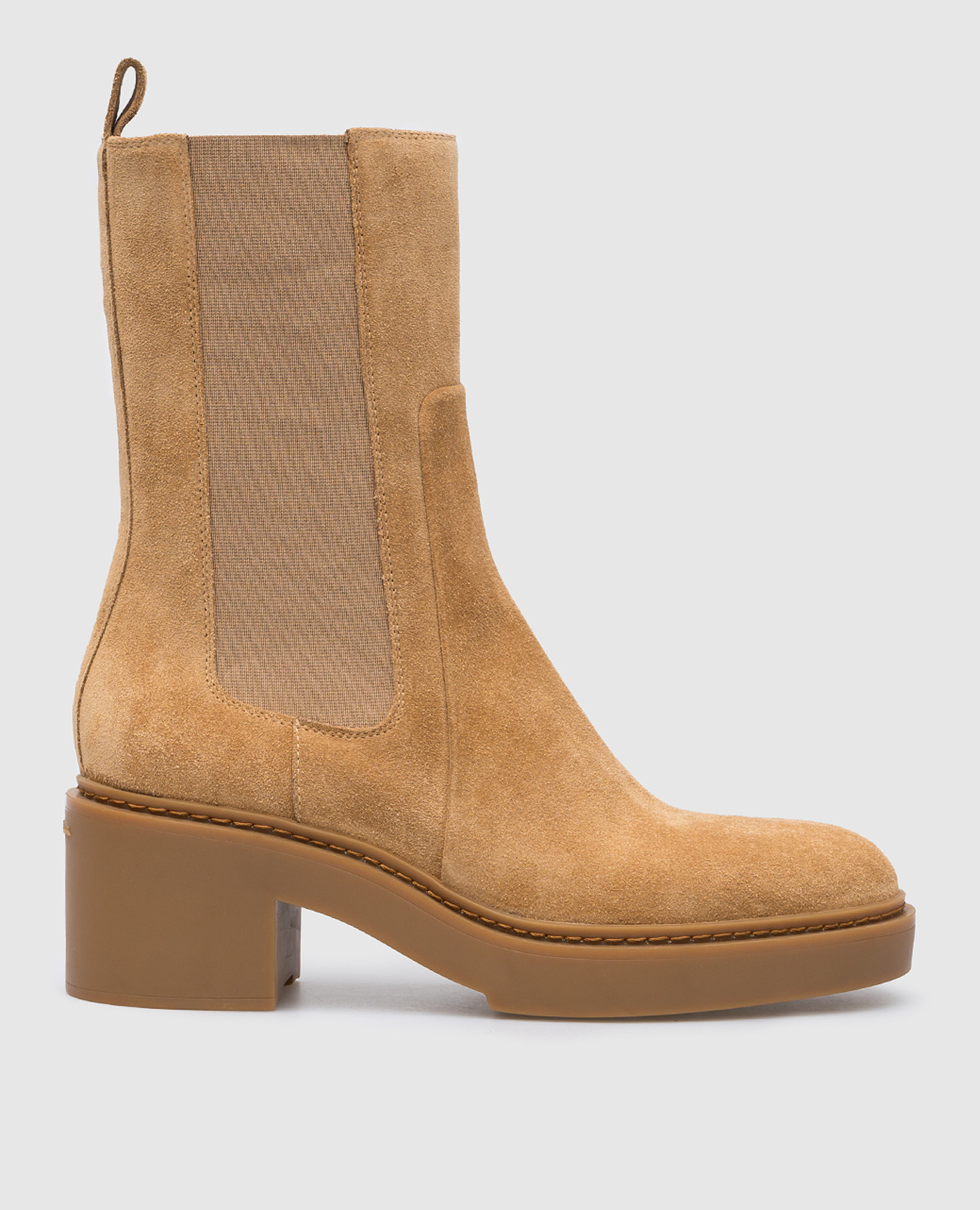 

Brown Suede Chelsea Boots Santoni, Коричневый