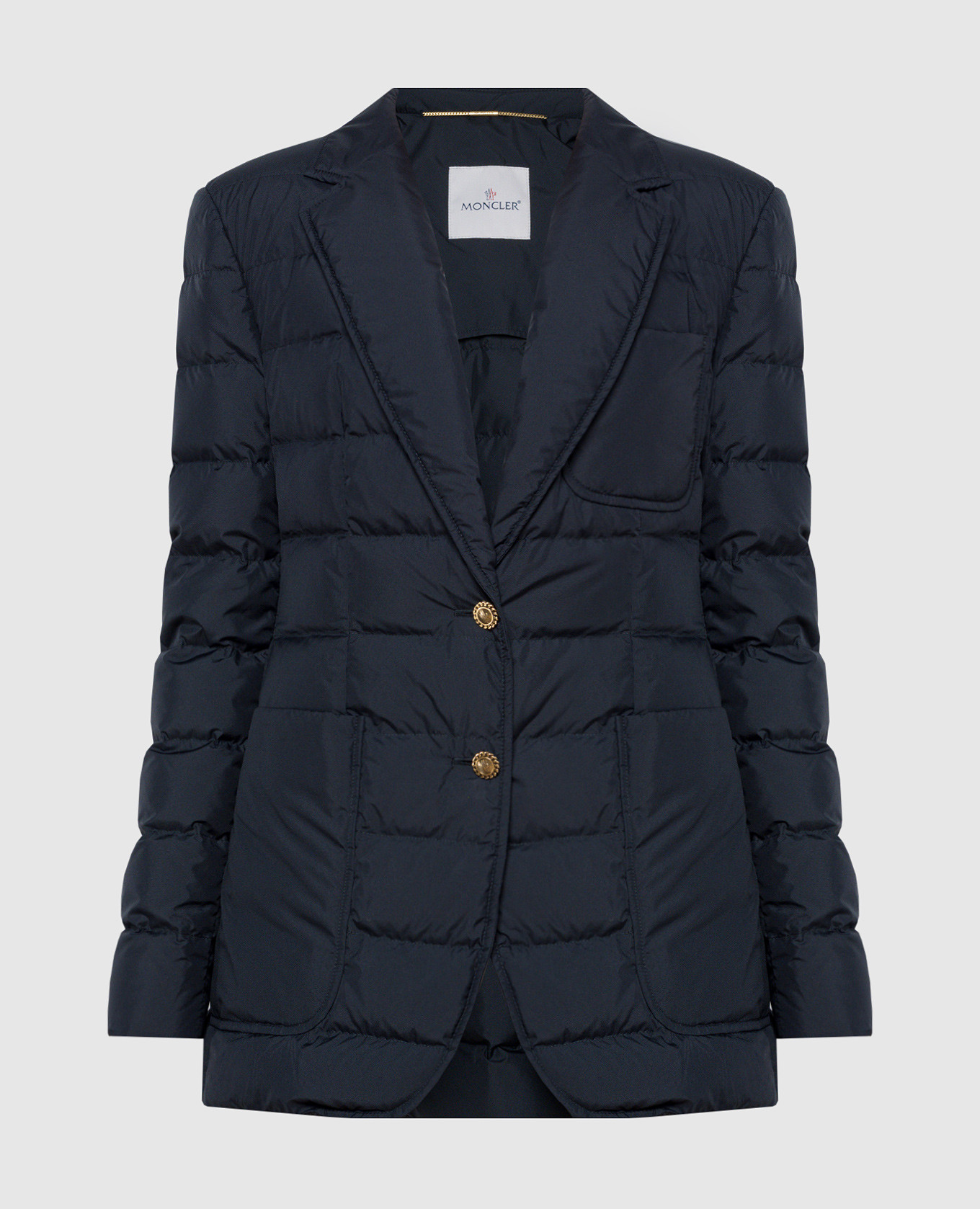 

Blue down jacket Moncler, Синий