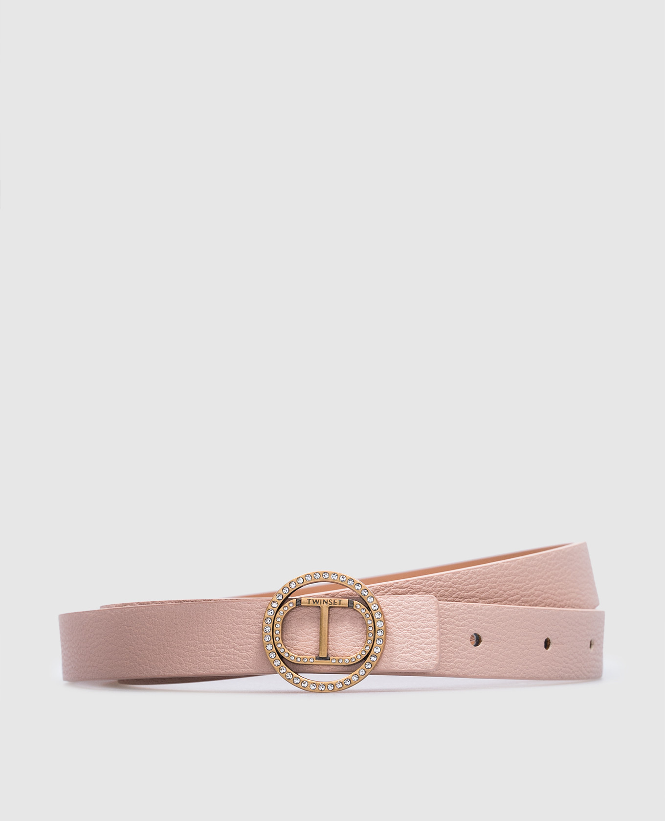 

Pink belt with logo and crystals Twinset, Розовый
