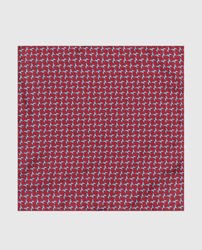 Stefano Ricci Children's burgundy silk patterned tie and pache scarf set YDHNG300