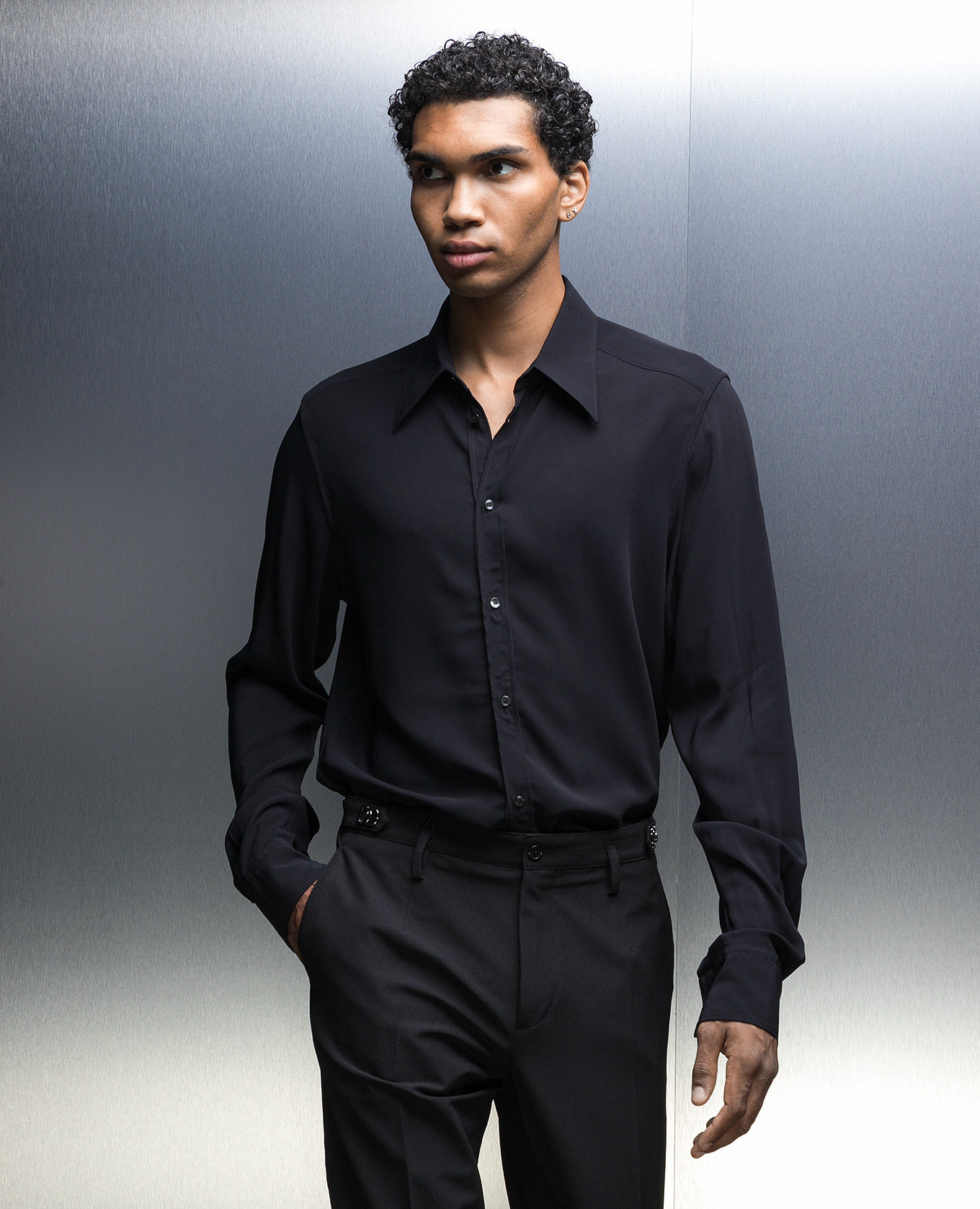 Black chiffon shirt Dolce&Gabbana 3