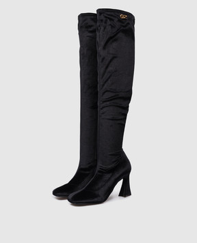 Giuseppe Zanotti Black Marino boots with metal logo I380000