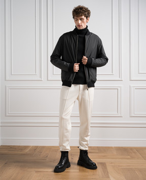 Cashmere&Whiskey Black two-sided bomber jacket GM004Z1340437