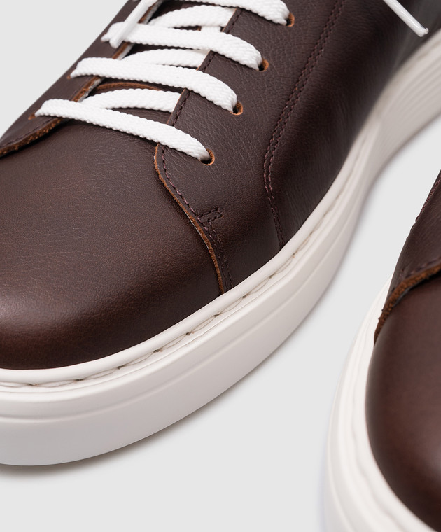 スニーカー BRUNELLO CUCINELLI GRAINY LEATHER SNEAKERS Brunello Cucinelli Grained calfskin sneakers | REVERSIBLE
