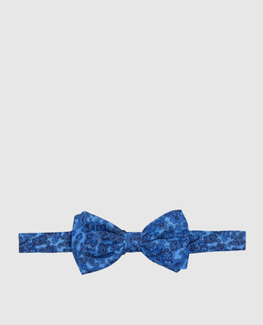 Stefano Ricci Children's blue butterfly made of silk in a pattern YHN01NG501