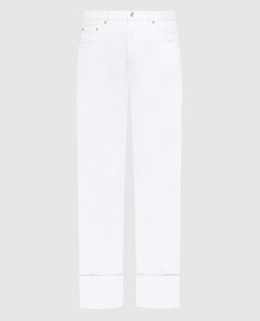 Marina Rinaldi White jeans with lapels ISTINTO