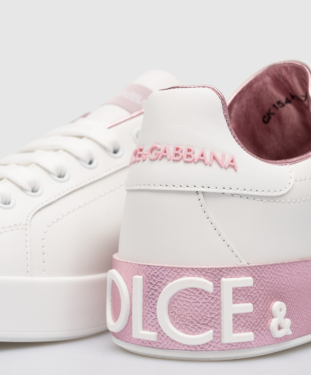 スニーカー Dolce & Gabbana 'Portofino' sneakers (CK1544AX615 87587) Dolce&Gabbana - Portofino white leather sneakers CK1544AX615