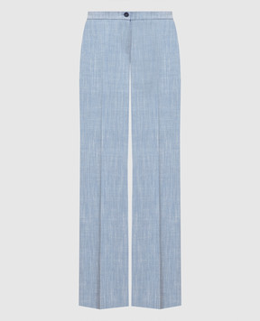 Etro Light blue flared trousers D13191486
