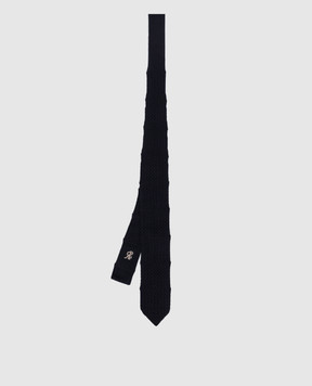 Stefano Ricci Children's dark blue cashmere tie YCRMTSR2600