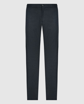 Marco Pescarolo Chiaiam gray check wool trousers CHIAIAM48PR4