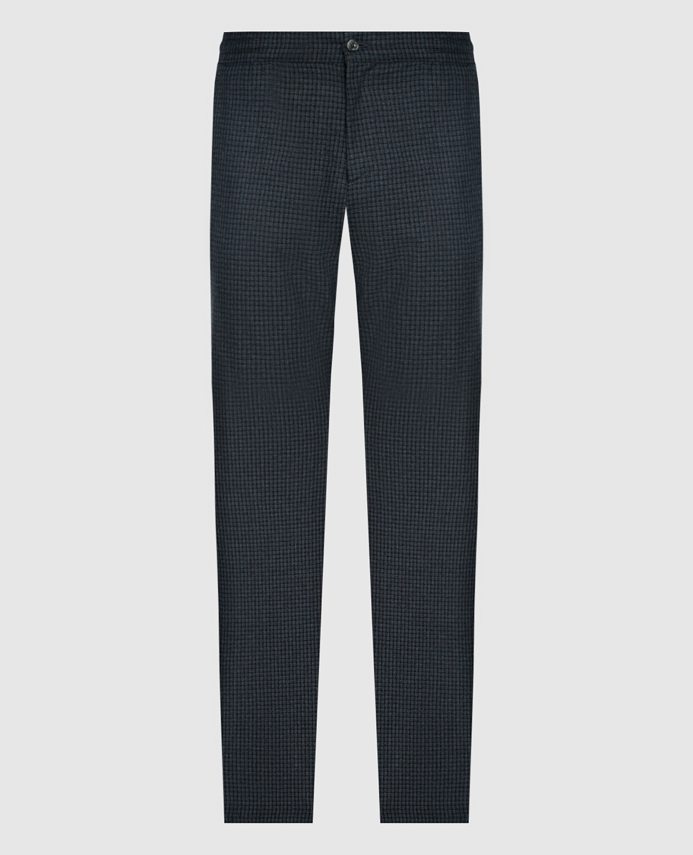 Chiaiam gray check wool trousers Marco Pescarolo
