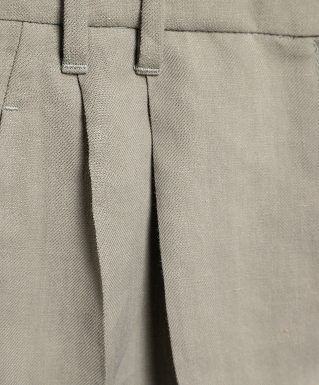 Brunello Cucinelli - Khaki pants with monil chain MH126P8292