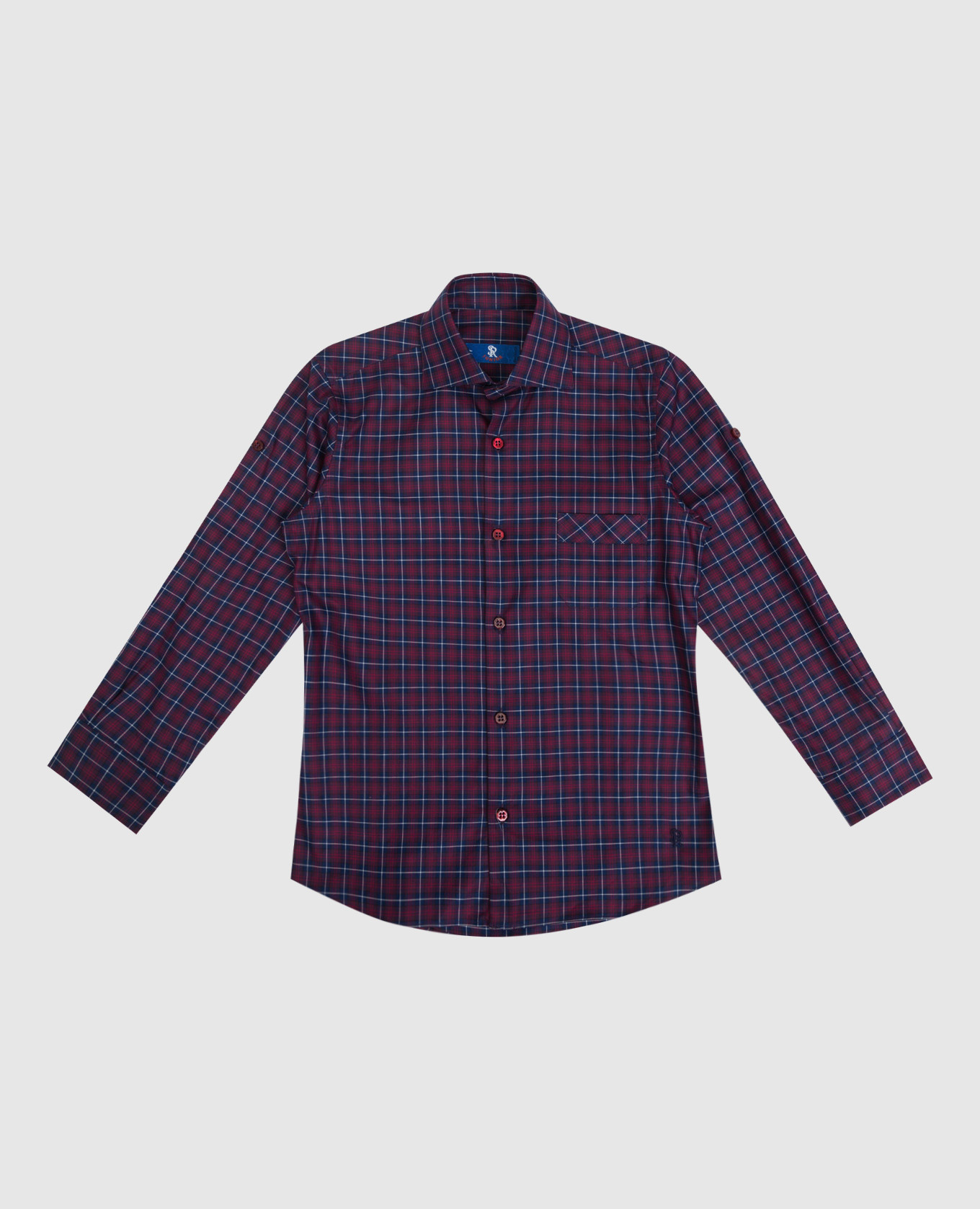 

Children's maroon checked shirt Stefano Ricci, Burgundy
