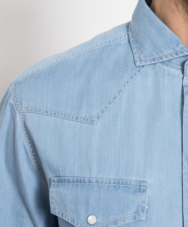 Brunello Cucinelli - Blue denim shirt MR6834008 acheter en
