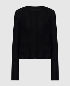 CO Black ribbed wool and cashmere sweater 8625WCM