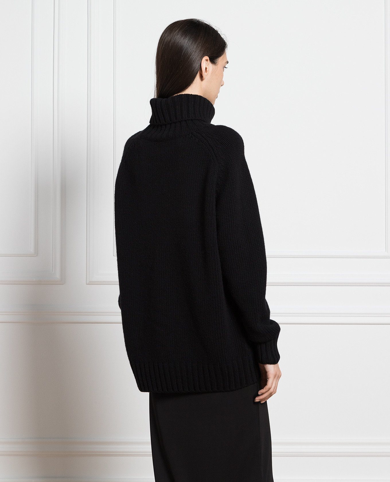 Katrine black wool and cashmere sweater Simonetta Ravizza 4