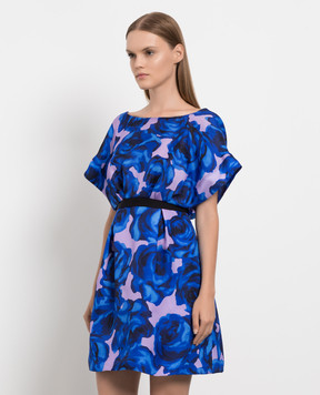 Carolina Herrera Blue floral silk mini dress R2211N534RGG