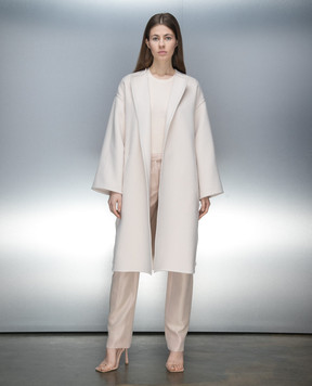 Yves Salomon Beige wool and cashmere coat 24EYM00106CATL