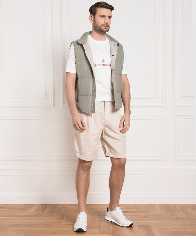 Brunello Cucinelli - White t-shirt with Dream out loud logo print