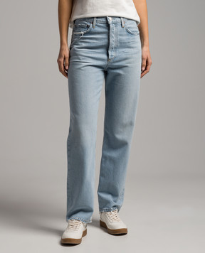 AGOLDE 90'S blue jeans with a distressed effect A0691463