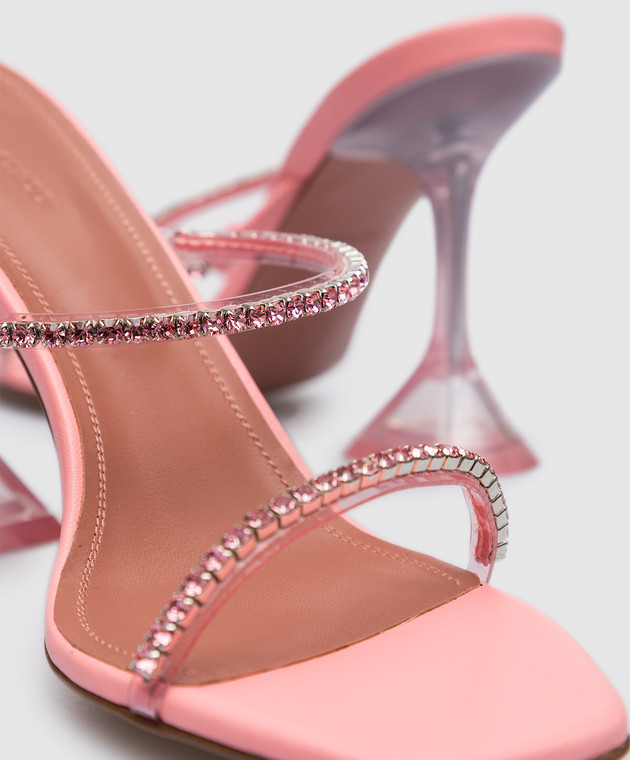Amina Muaddi - Gilda pink sandals with crystals GILDAGLASSSLIPPER - shop  with Croatia delivery at Symbol