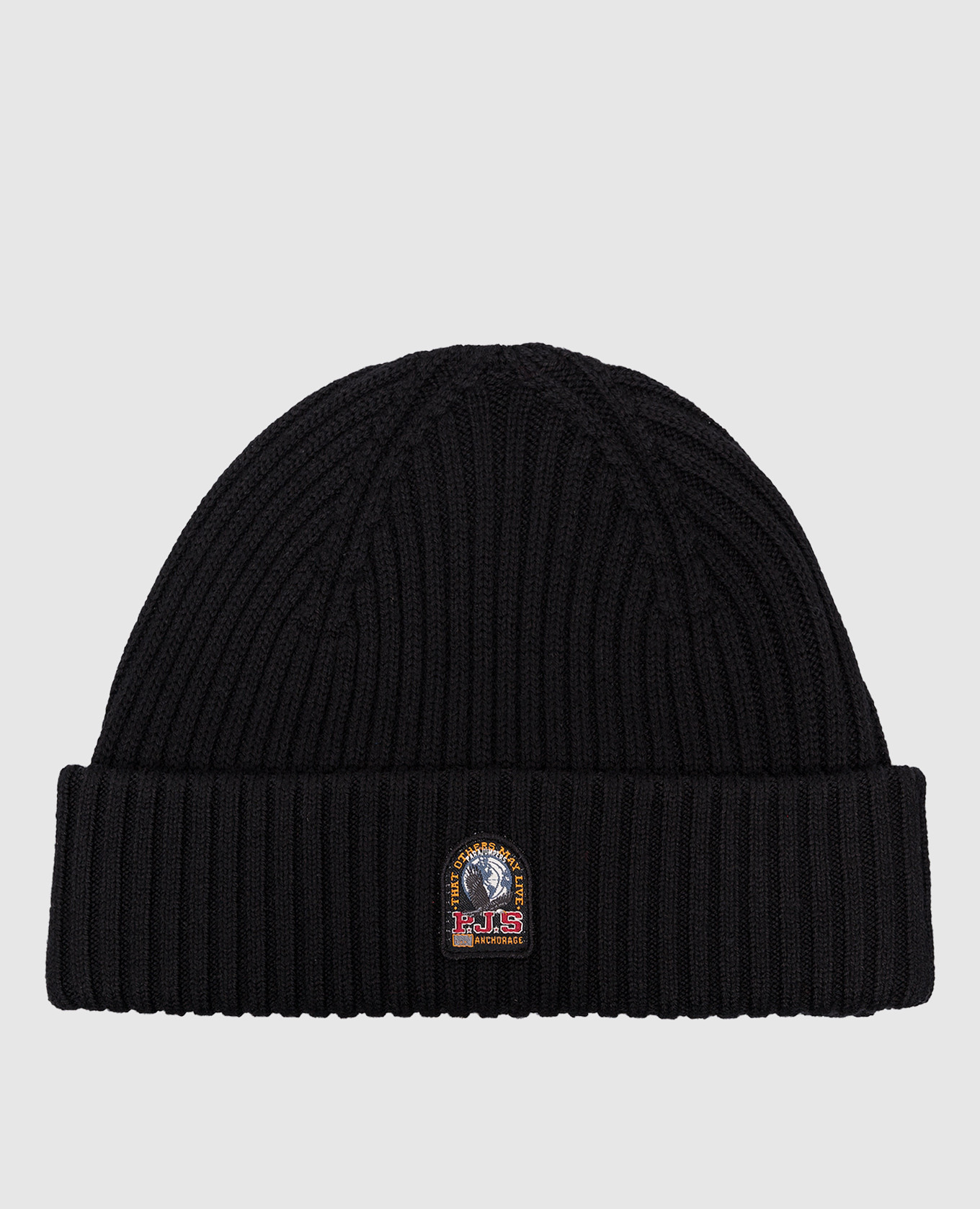 

Black Rib Hat with logo patch Parajumpers