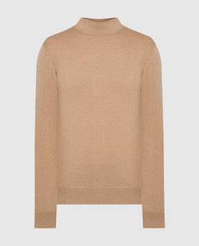 Cashmere&Whiskey Beige melange wool jumper 97397