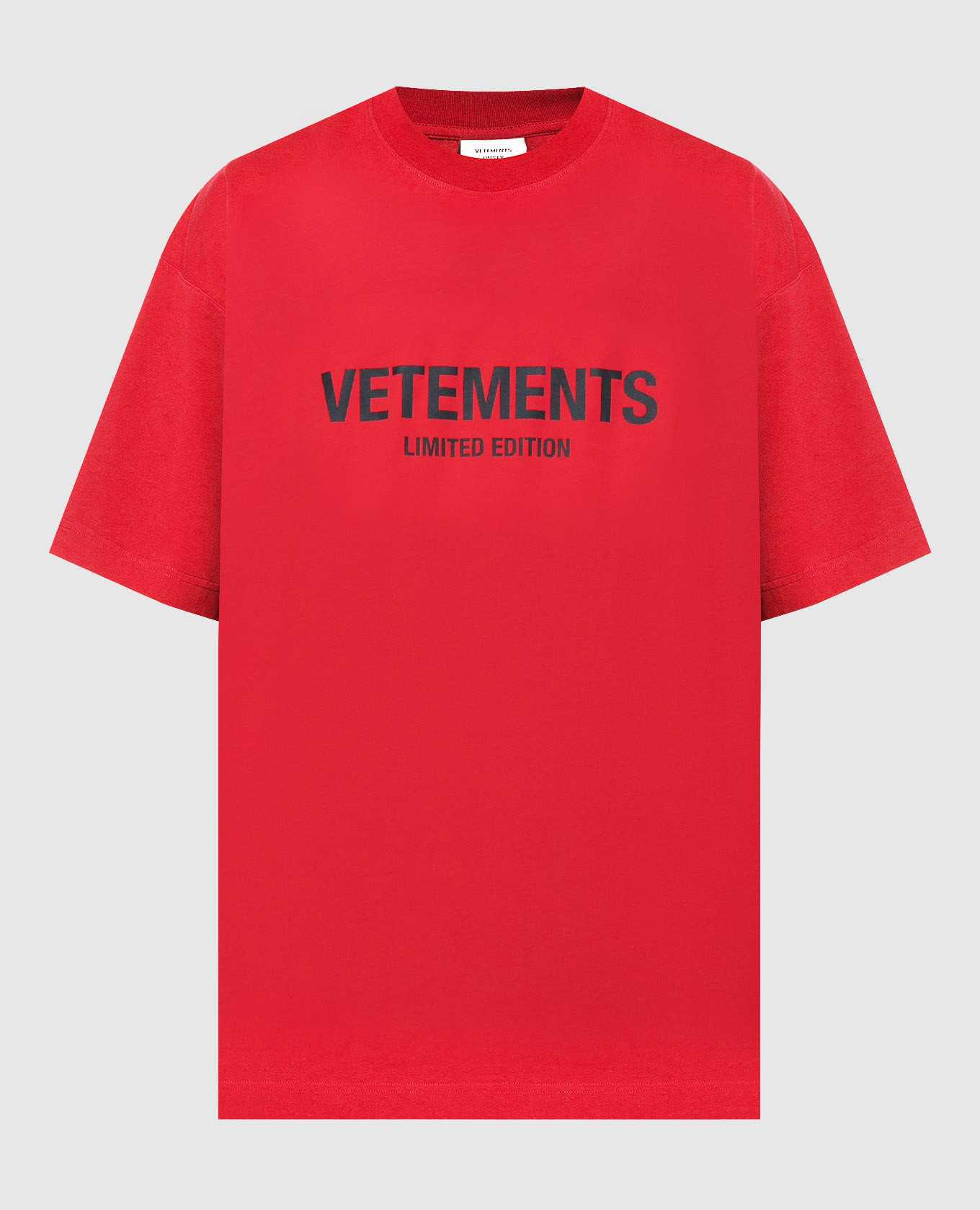 Tシャツ・カットソー Vetements UE64TR800R LIMITED EDITION LOGO T-shirt Vetements - Red t-shirt with logo print UE64TR800R - shop