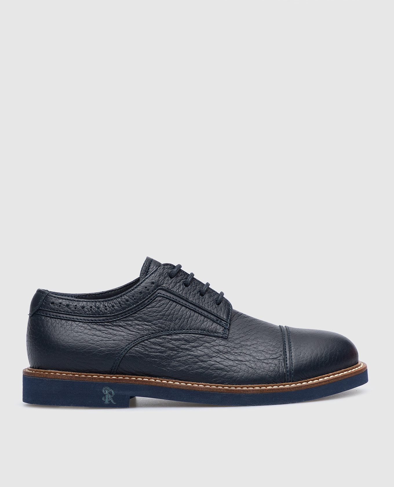 

Children's blue leather derbies Stefano Ricci