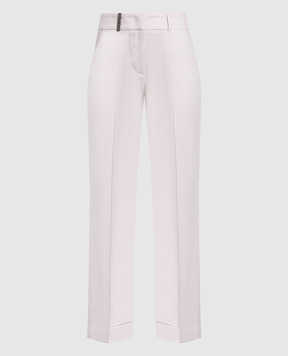 Peserico Beige pants made of wool and cashmere P0478303358
