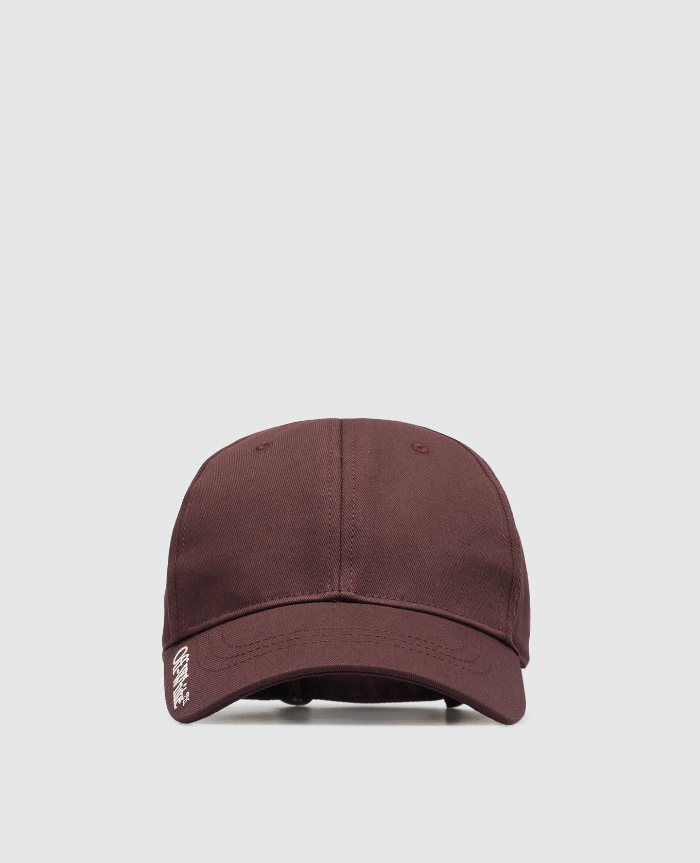 Burgundy cap with logo embroidery off-white
