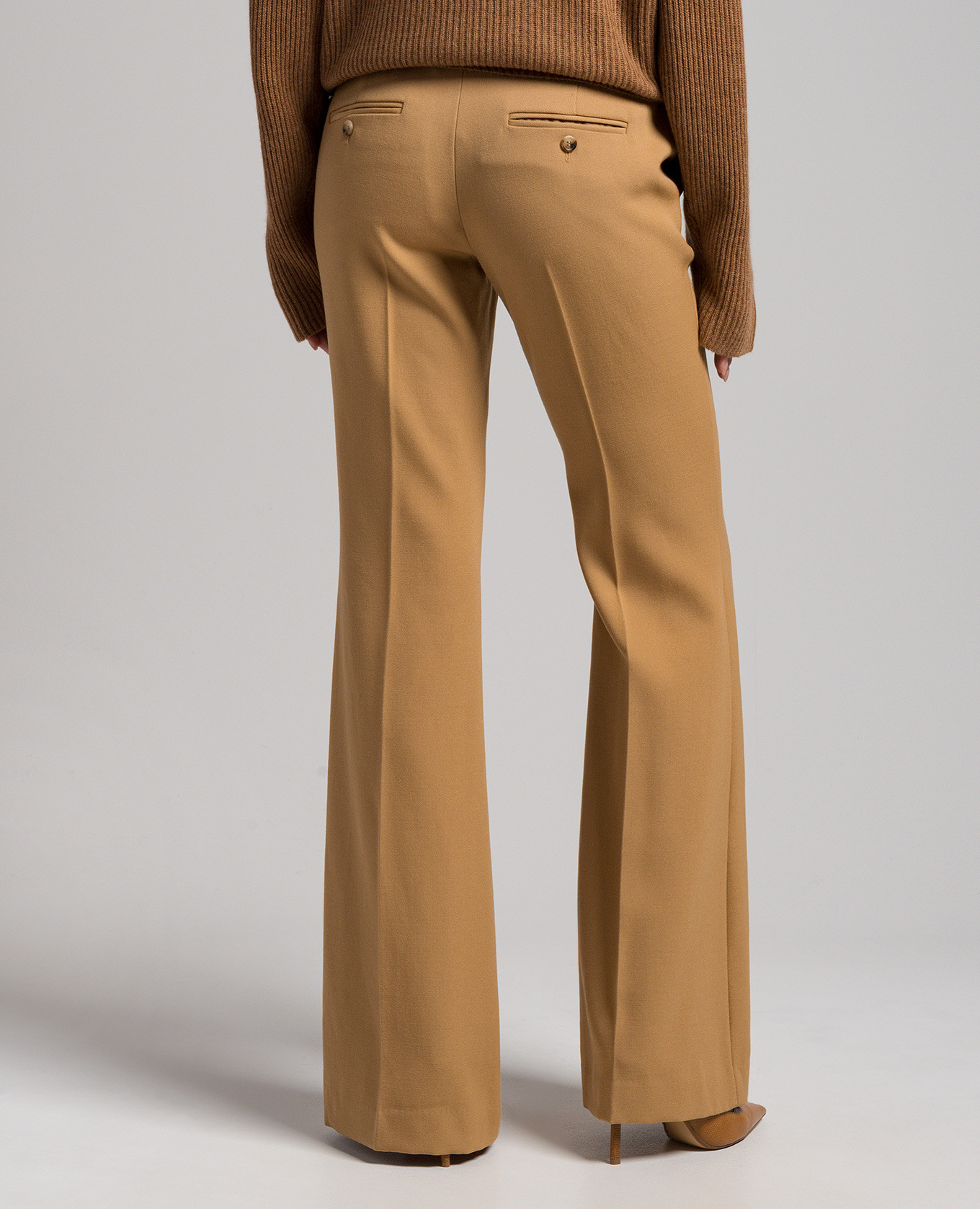 

Brown wool flared pants Michael Kors