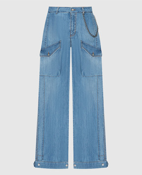 Ermanno Scervino Blue jeans with logo patch D447P314FRQ