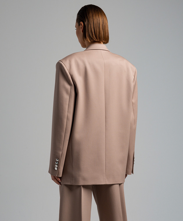 The Attico - Beige Glen wool jacket 241WCG46W046 - shop with